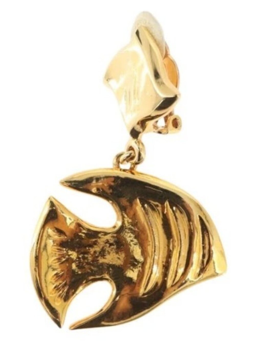 SAINT LAURENT Earring Earring metal Gold Auth BSZ416V - Picture 2 of 14